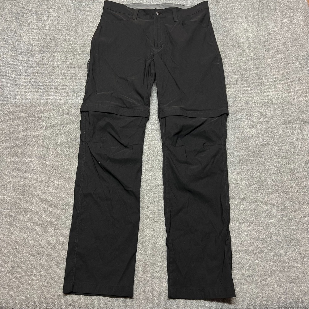 Eddie Bauer Men's Convertible Pants 36x34 Black Nylon Blend Outdoor Hiking